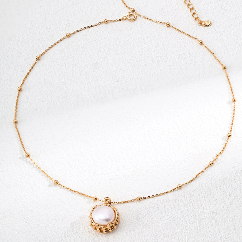 Exquisite Minimalist Natural Pearl Pendant
