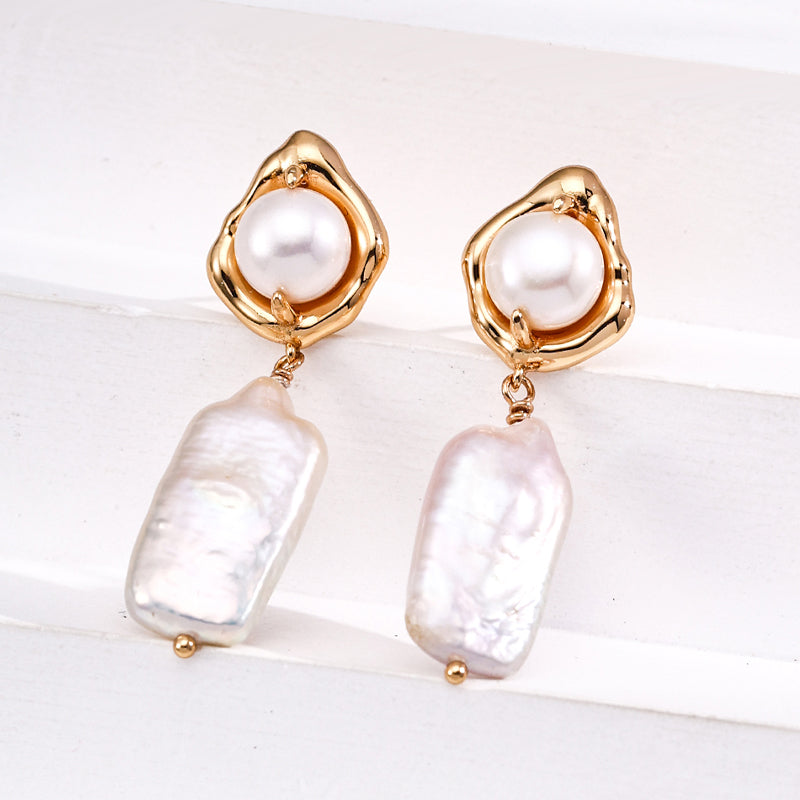 Elegant Natural Pearl Earrings