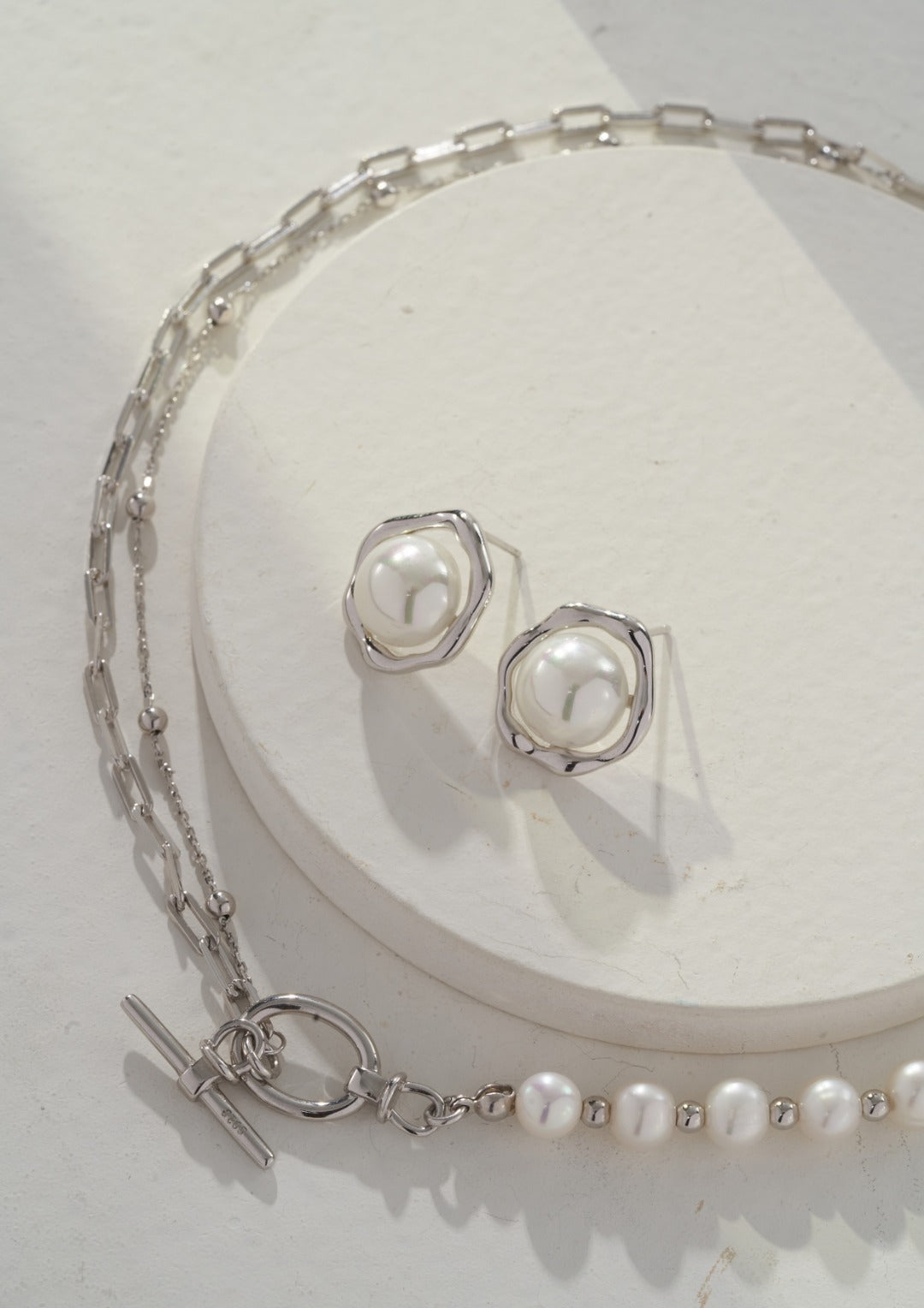 Versatile Sterling Silver Pearl Necklace