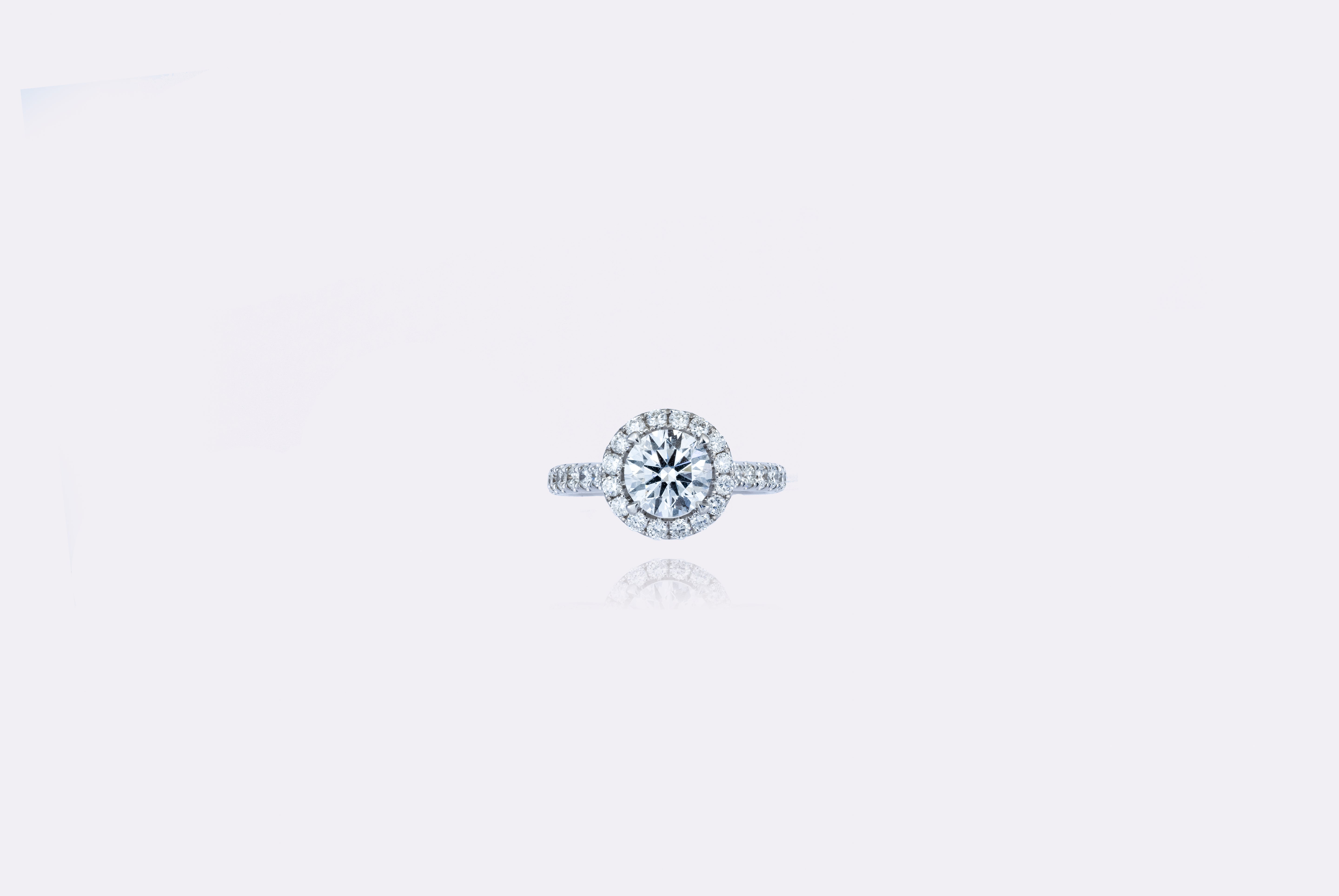 Crystal Elegance: Lab-Created Diamond Halo Ring