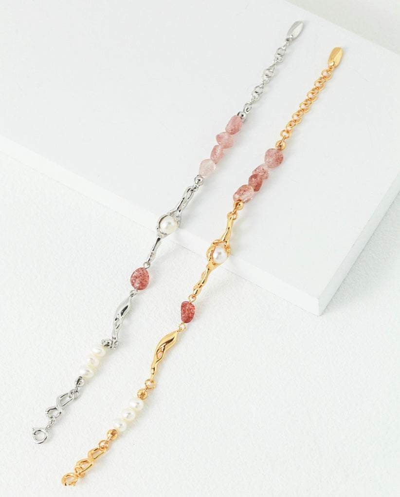 Chakra: Crystal, Pearl and Silver Bracelet