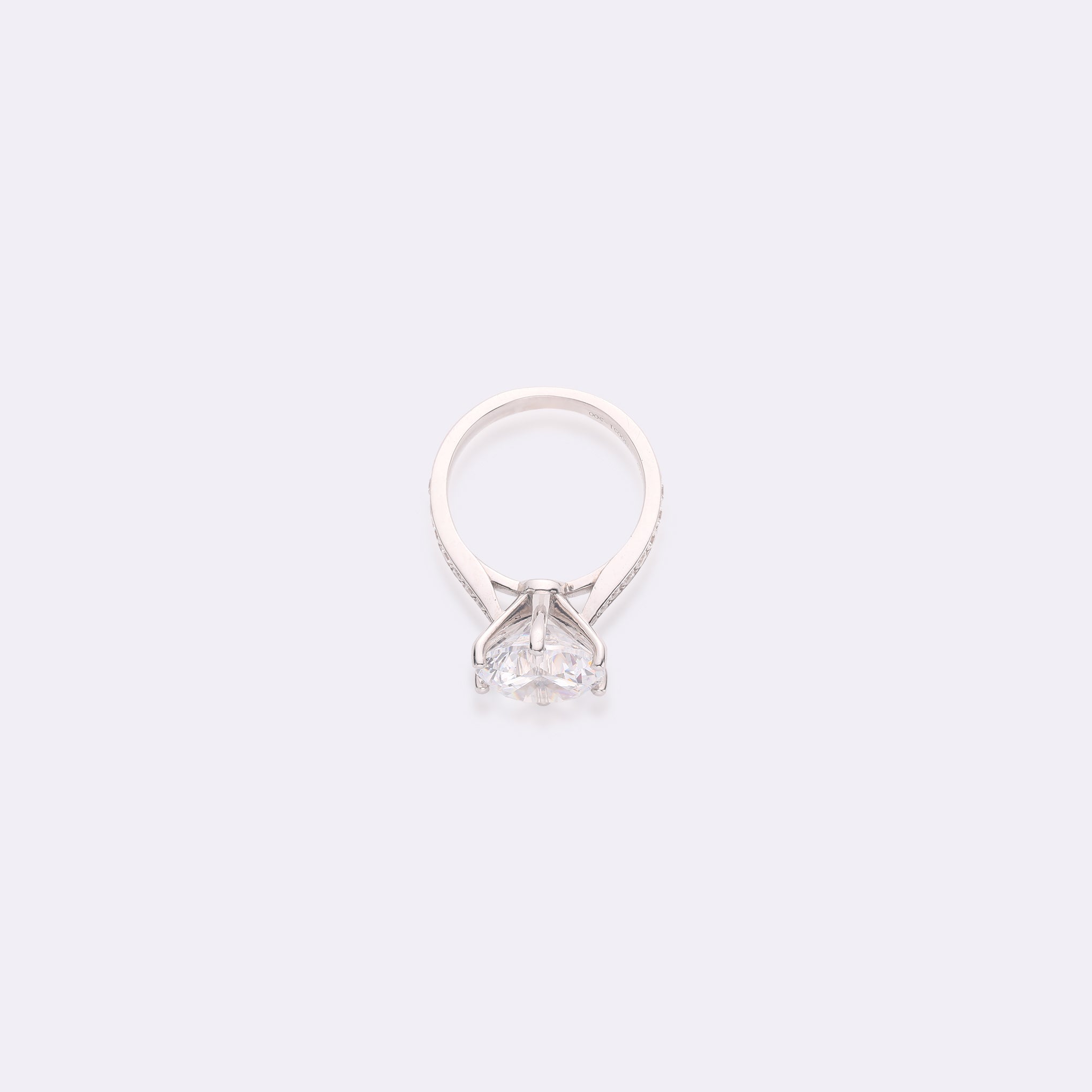 Radiant Grace Solitaire Round-cut Lab-Grown Diamond Ring 
