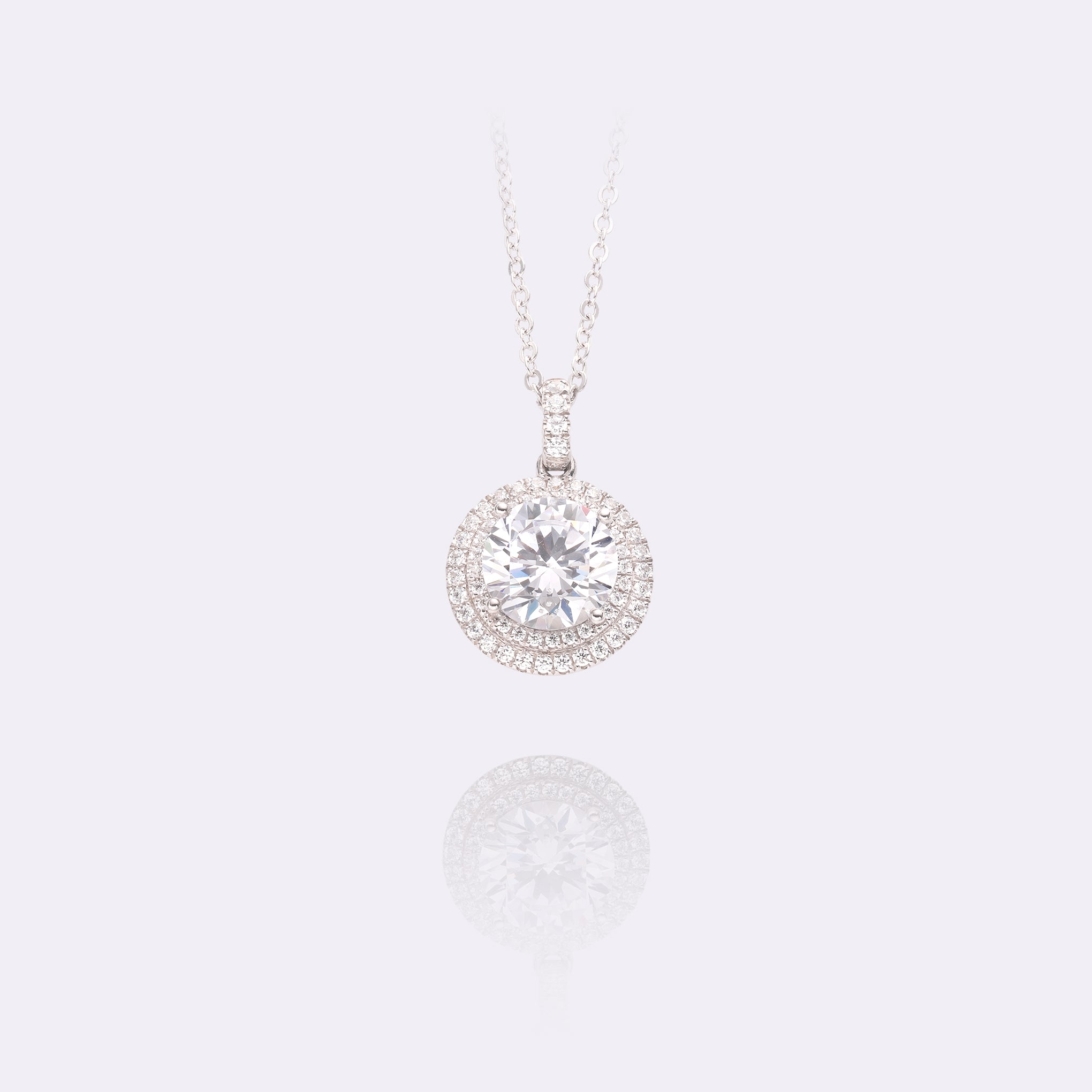 Radiant Halo Lab-Grown Diamond Pendant