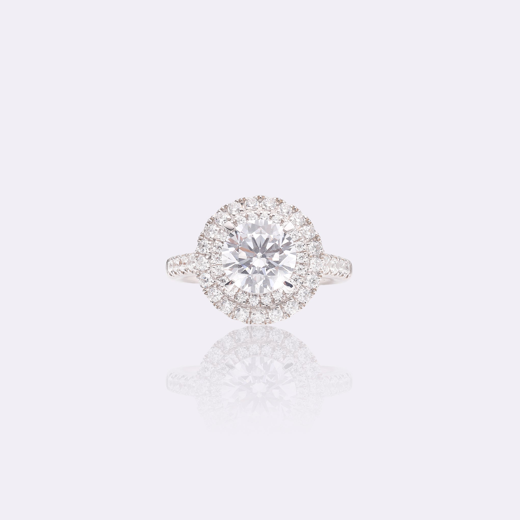Timeless Beauty Halo Perfection Round cut Lab-Grown Diamond Ring