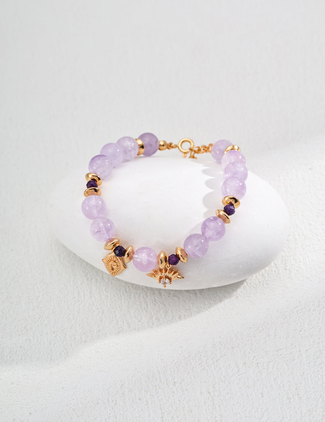Calm: Lavender Amethyst Bead Bracelet