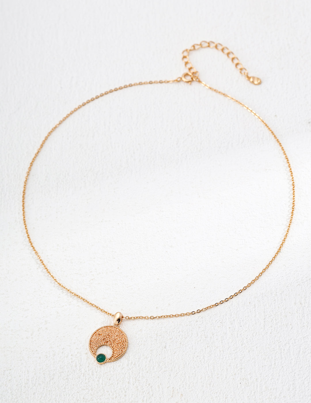 Minimalist Green Jade Pendant Necklace