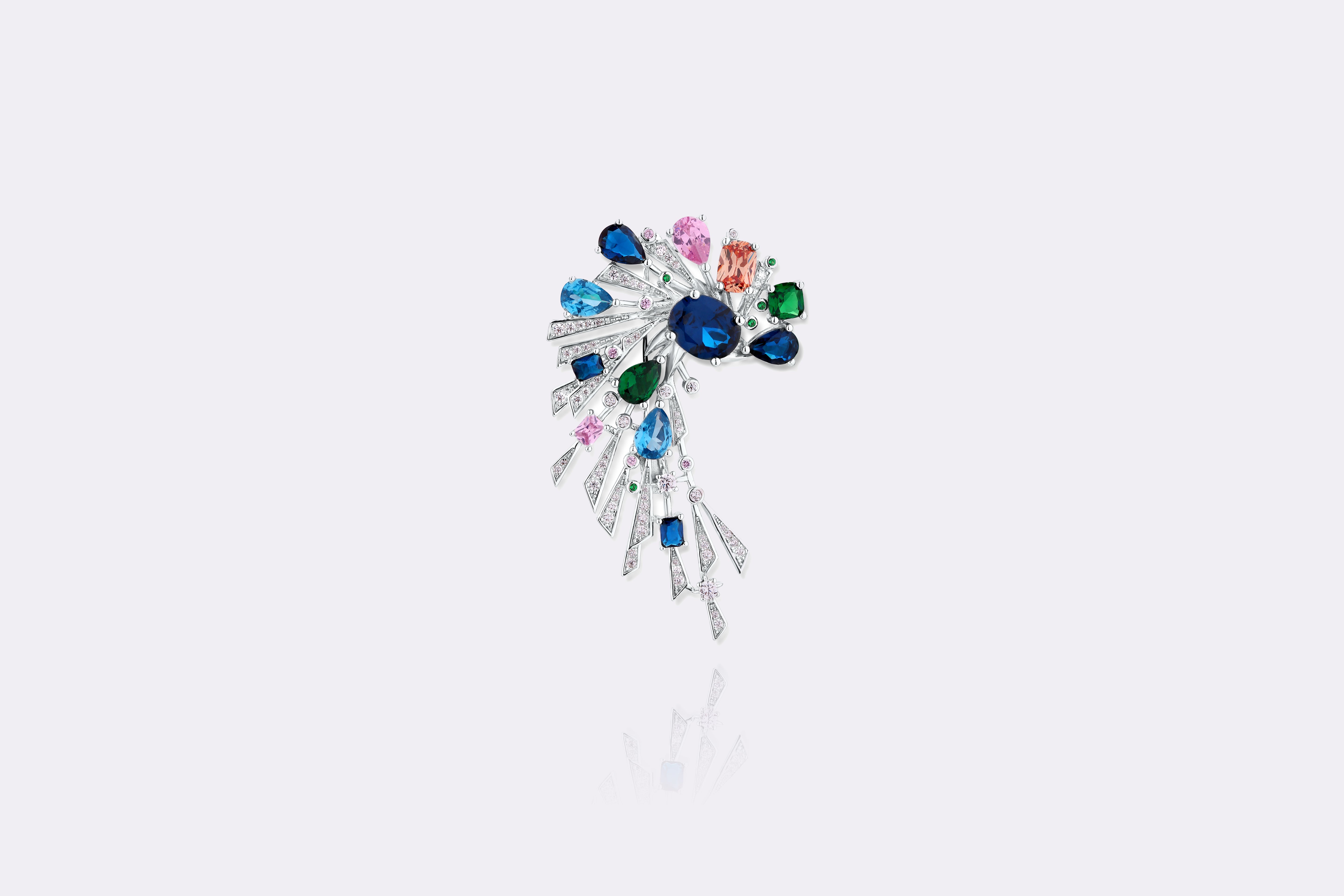 colorful wing brooche