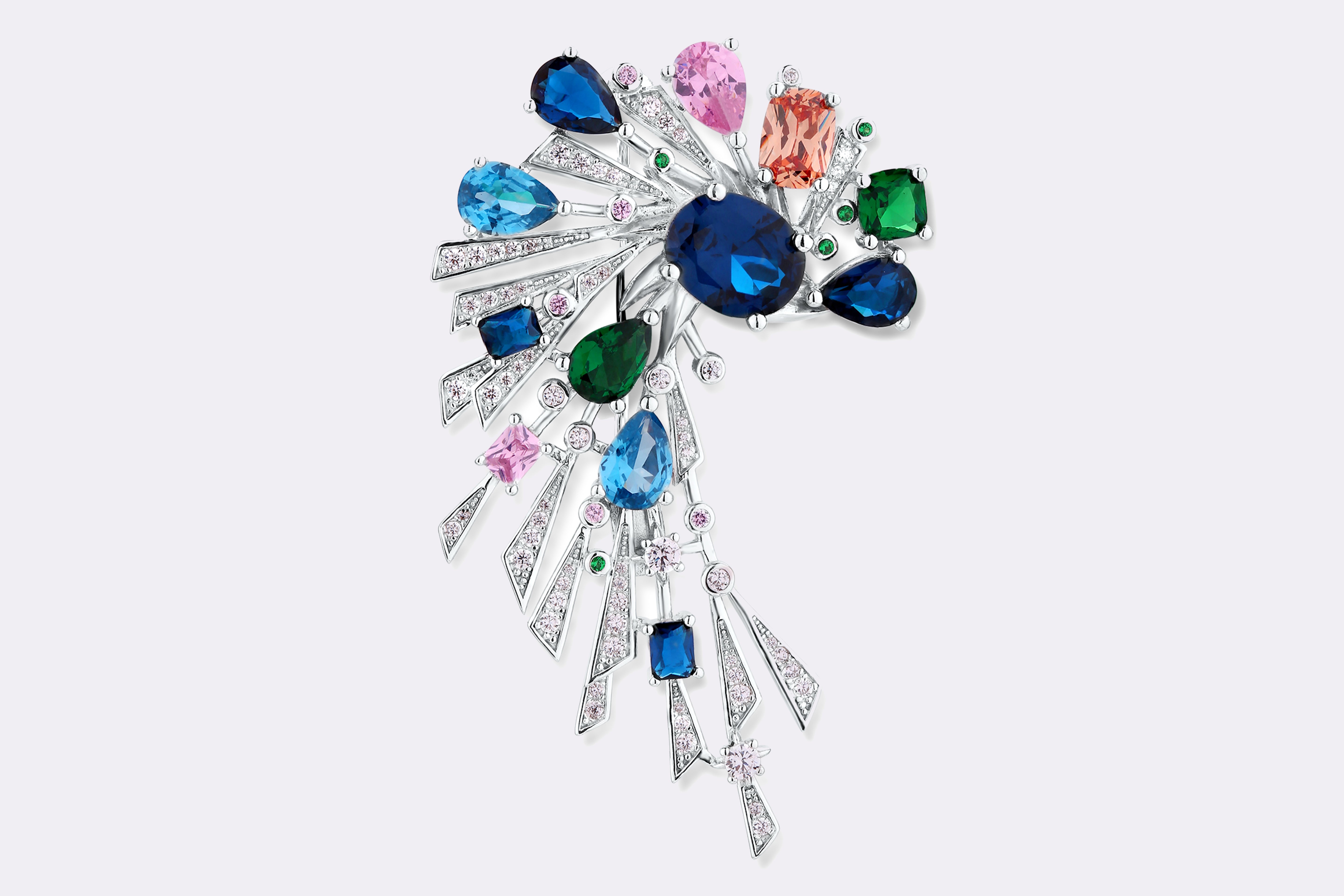 colorful wing brooche