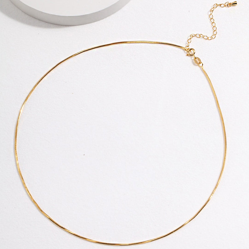 Elegant Sterling Silver Snake Chain Necklace