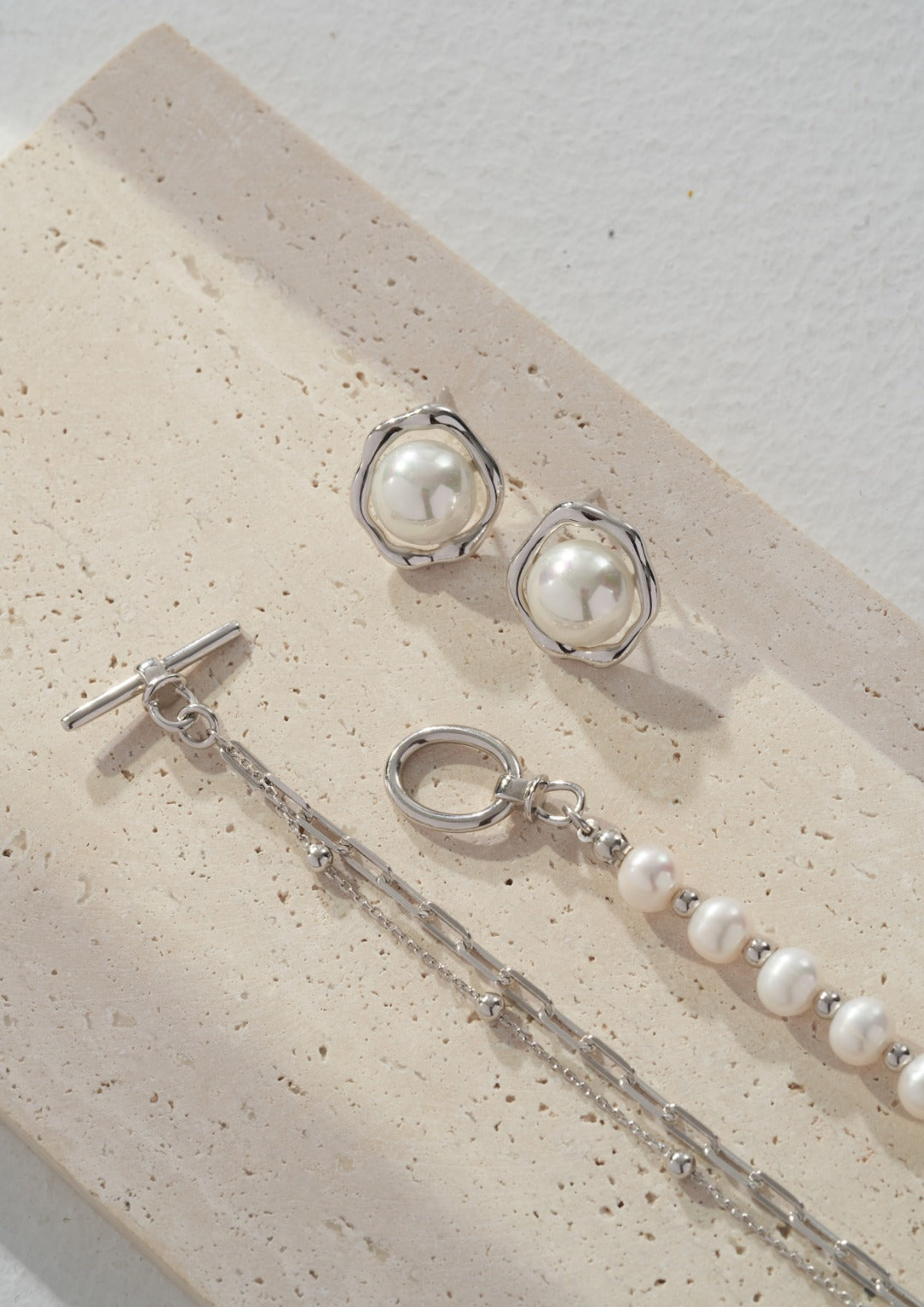 Versatile Sterling Silver Pearl Necklace